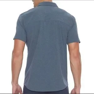 stylus stretch mens regular fit short sleeve button down shirt